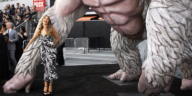 L'attrice Sofia Vergara (45) alla prima di Rampage: Furia animale, Los Angeles, 4 aprile 2018
(VALERIE MACON/AFP/Getty Images)