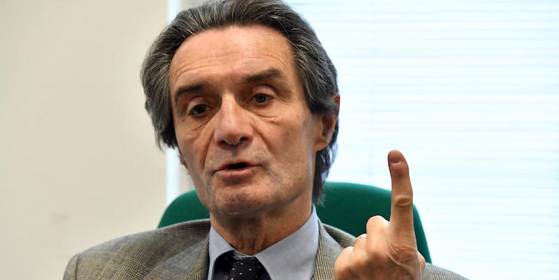 Il presidente della Regione Lombardia, Attilio Fontana (ANSA/DANIEL DAL ZENNARO)