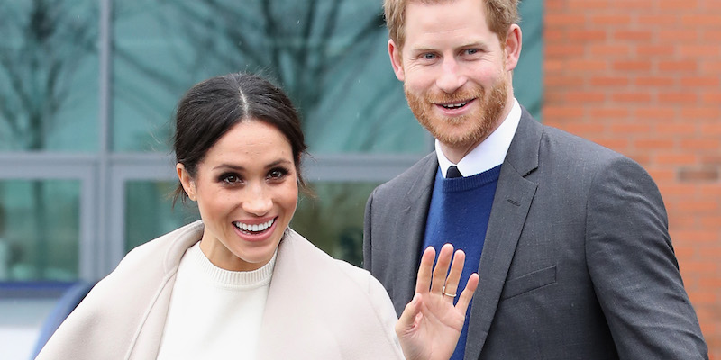 Il principe Harry del Regno Unito e la sua fidanzata Meghan Markle, il 23 marzo 2018, a Belfast, in Irlanda del Nord (Chris Jackson - Pool/Getty Images)