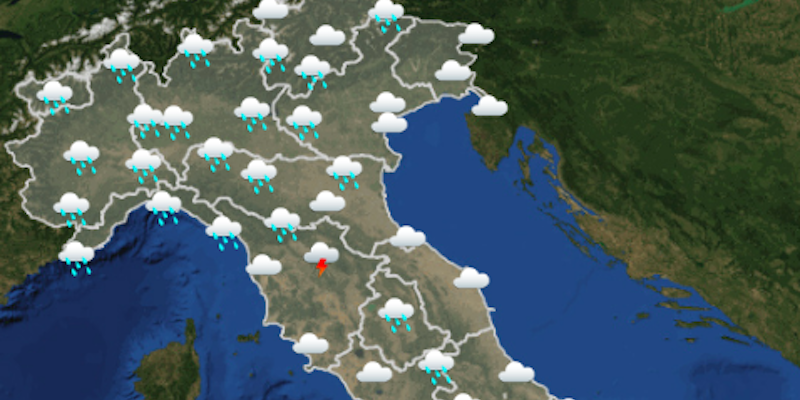 Il meteo in Italia per mercoledì 11 aprile