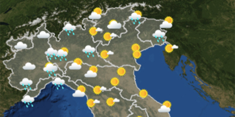 Le previsioni meteo per venerdì 13 aprile