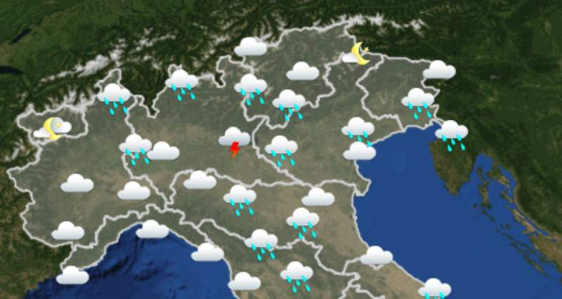Le previsioni del tempo per mercoledì 4 aprile