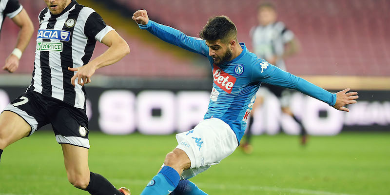 Lorenzo Insigne in Napoli-Udinese di Coppa Italia (Francesco Pecoraro/Getty Images)