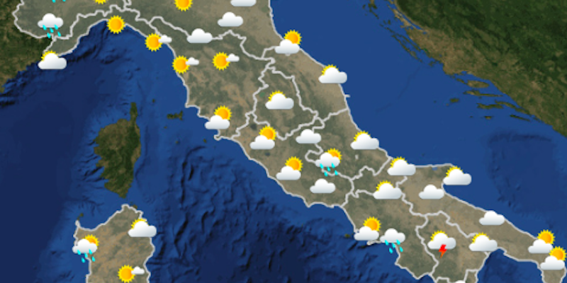 Il meteo per mercoledì 18 aprile