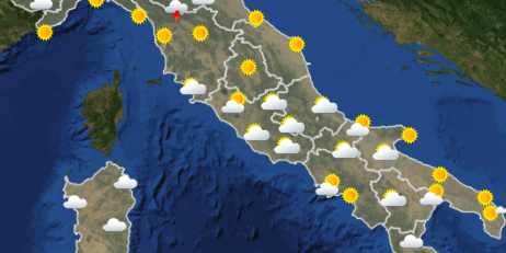 Il meteo in Italia per venerdì 27 aprile