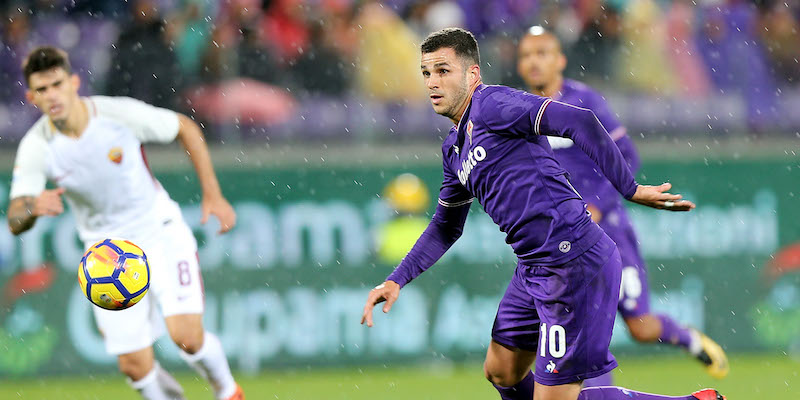 Il francese Valentin Eysseric nella partita di andata tra Fiorentina e Roma (Gabriele Maltinti/Getty Images)