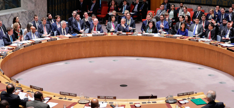 Il Consiglio di Sicurezza dell'Onu durante la riunione d'emergeza di sabato. (Luiz Rampelotto/EuropaNewswire/picture-alliance/dpa/AP Images)