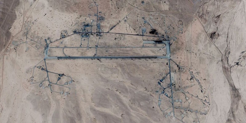 La base militare siriana T-4 (Google Earth)