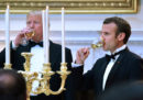 Le foto della cena di stato di Trump per Macron