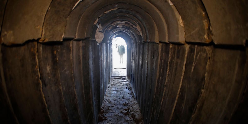 Un tunnel che collega la Striscia di Gaza a Israele (JACK GUEZ/AFP/Getty Images)