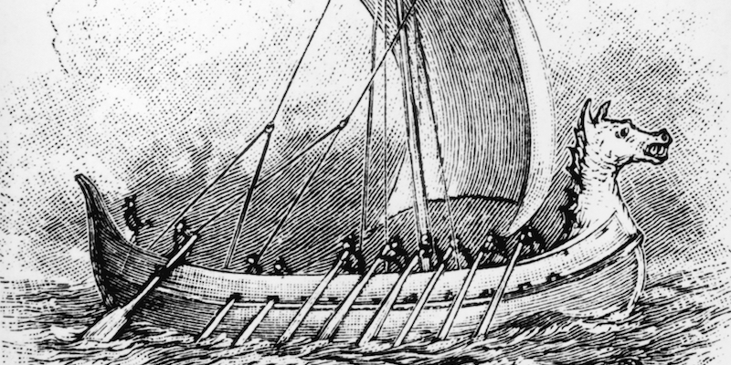 Rappresentazione di una nave vichinga (Hulton Archive/Getty Images)