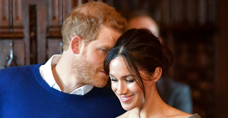 Meghan Markle e il principe Harry nel castello di Cardiff, in Galles, 18 gennaio 2018
(BEN BIRCHALL/AFP/Getty Images)