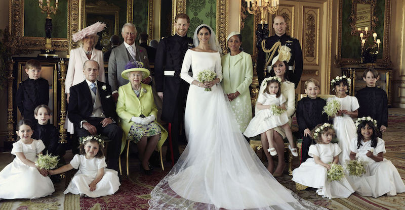 Una fotografia ufficiale del matrimonio del principe Harry e di Meghan Markle, scattata dal fotografo Alexi Lubomirski nel castello di Windsor, 19 maggio 2018
(Alexi Lubomirski/Kensington Palace via AP)