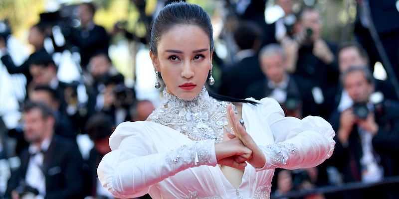 L'attrice Miya Muqi alla prima di "Jiang Hu Er Nv (Ash is purest white)" al festival di Cannes, 11 maggio 2018 (Emma McIntyre/Getty Images)