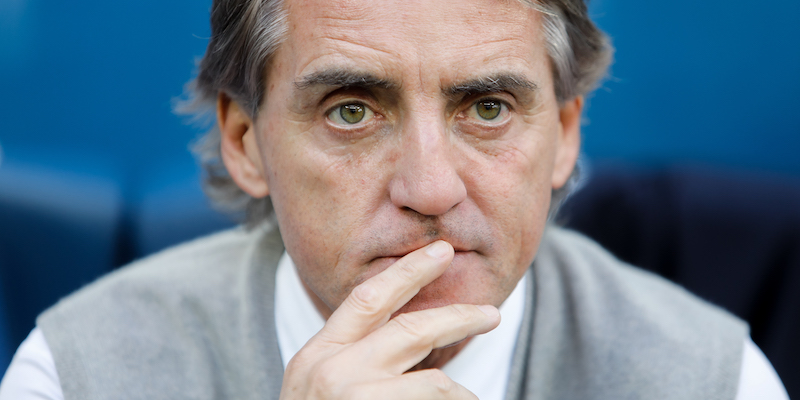 Roberto Mancini durante la partita del campionato russo tra Zenit San Pietroburgo e Khabarovsk (Epsilon/Getty Images)