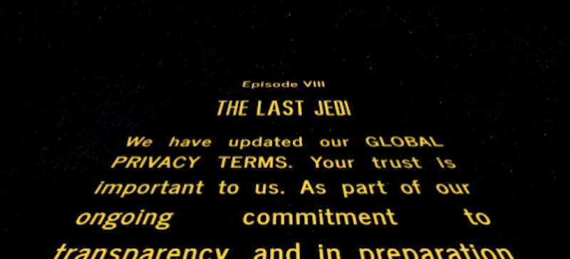 Anche Star Wars ha aggiornato le sue condizioni per la privacy