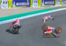 Il video dell'incidente che ha coinvolto le due Ducati nel Gran Premio di Spagna