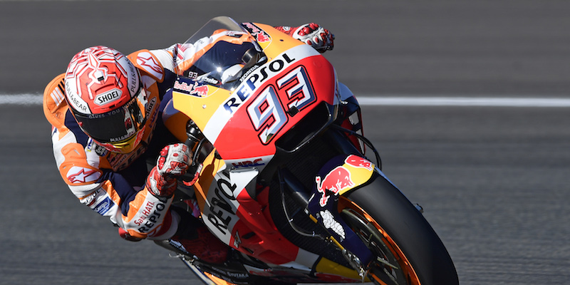 Marc Marquez durante il Gran Premio di Spagna di MotoGP (JAVIER SORIANO/AFP/Getty Images)