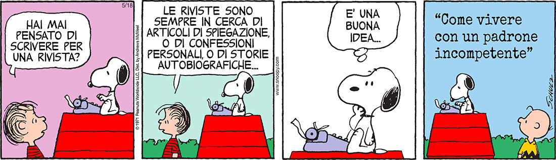 Peanuts 2018 maggio 18