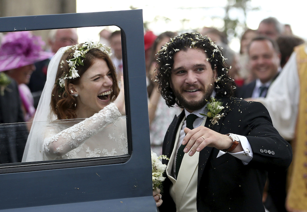 Rose Leslie e Kit Harington (Jane Barlow/PA Wire)