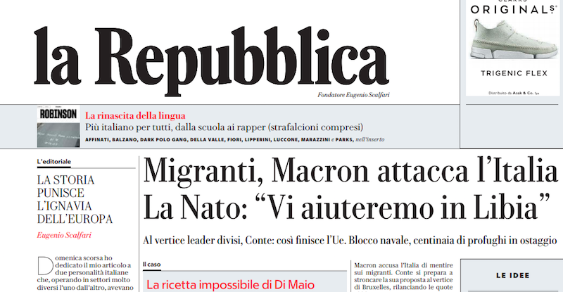 Le prime pagine di domenica 24 giugno 2018