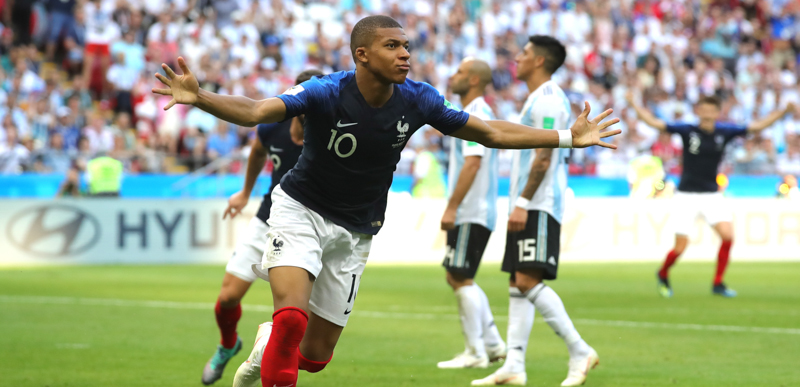 Kylian Mbappé. (Alexander Hassenstein/Getty Images)