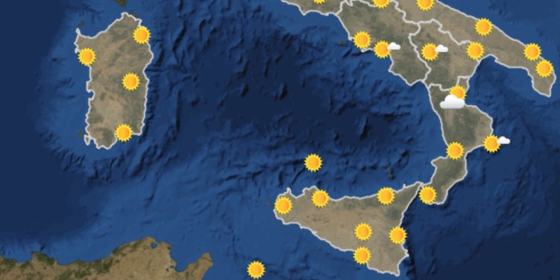 Le previsioni del tempo per sabato 30 giugno 2018 sul sud Italia (Servizio meteorologico dell'Aeronautica militare)