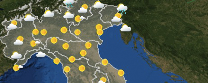 Le previsioni del tempo per domani, domenica 10 giugno