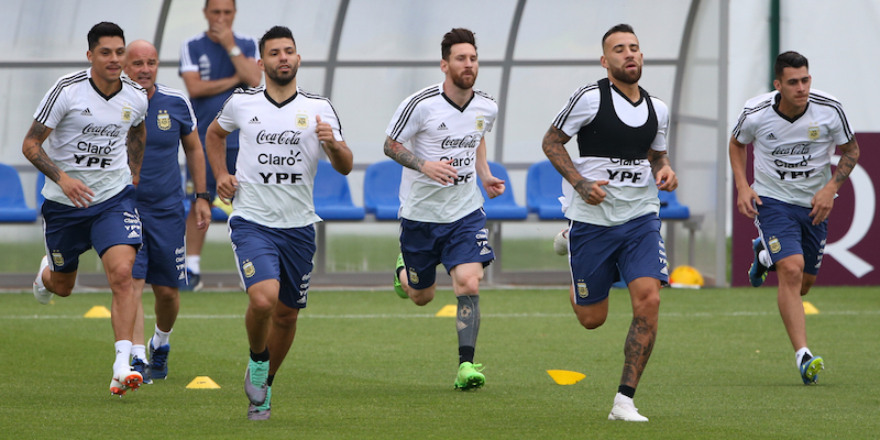 L'Argentina in allenamento a Bronnitsy (Gabriel Rossi/Getty Images)