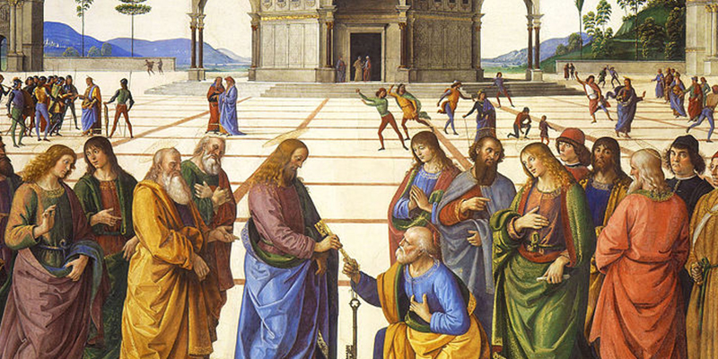 La consegna delle chiavi, di Pietro Perugino