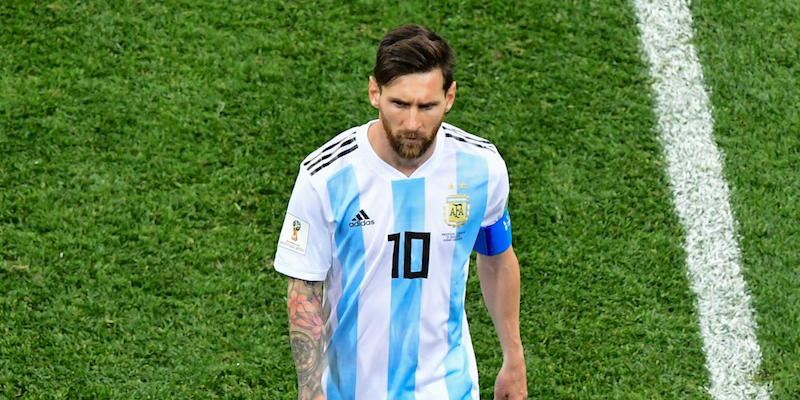 Lionel Messi nella partita dei gironi contro la Croazia (MARTIN BERNETTI/AFP/Getty Images)