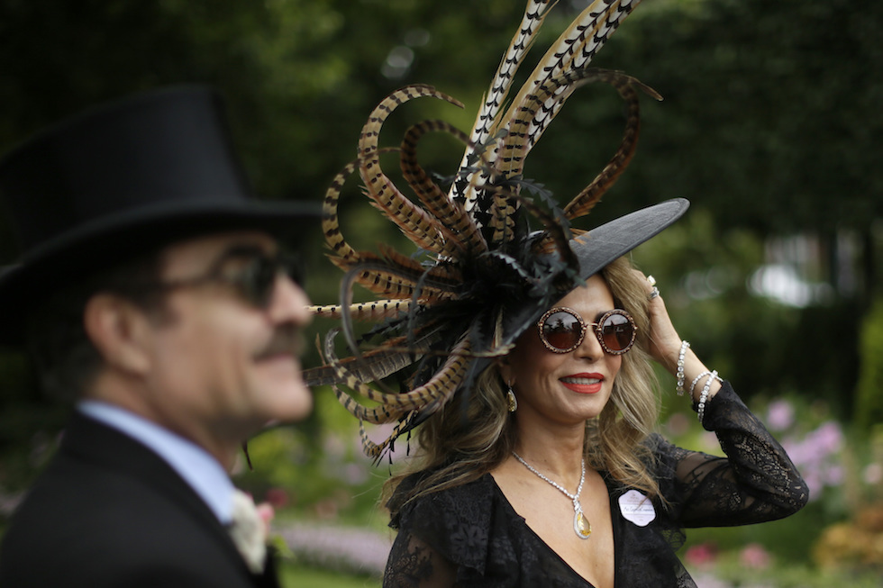 Fascia Per Capelli Con Fiore E Piume, Cerchietto E Clip, Donna, Per Matrimoni E Royal Ascot - Foto 4