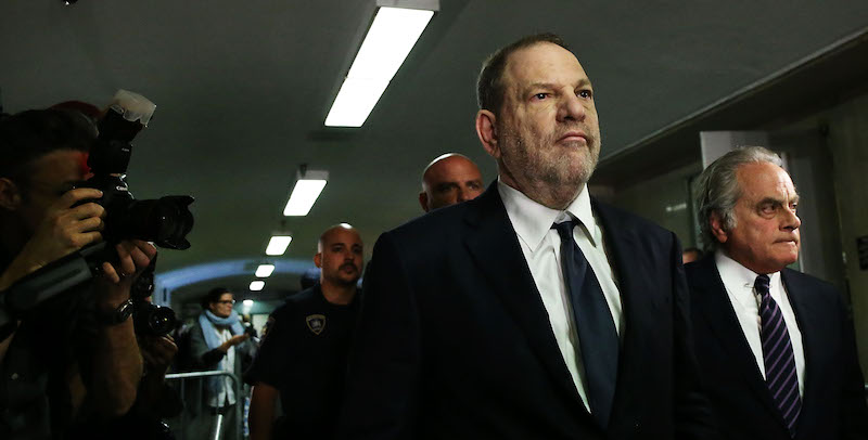 Harvey Weinstein dopo essersi dichiarato non colpevole in tribunale a New York, il 5 giugno 2018 (Spencer Platt/Getty Images)