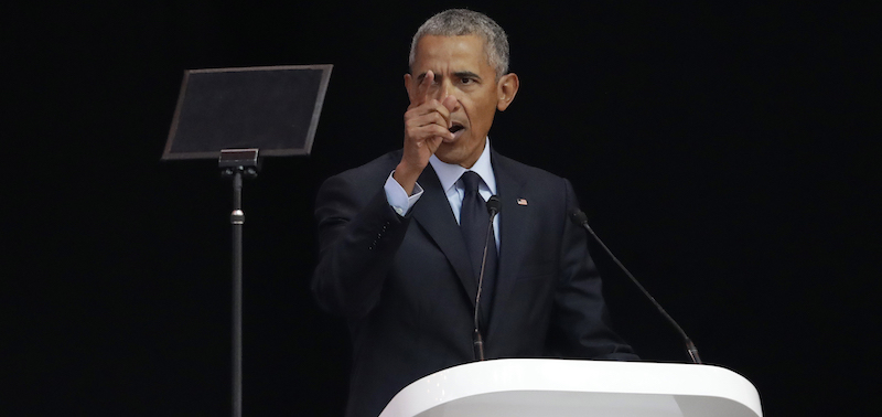 Barack Obama ha parlato a una cerimonia per Nelson Mandela, e ha citato la nazionale francese di calcio