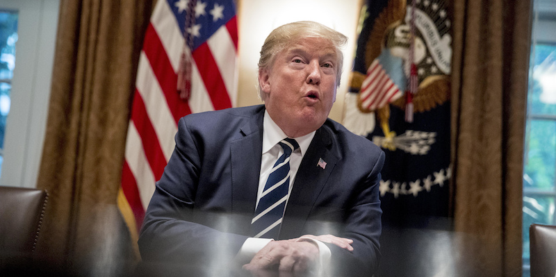 Donald Trump, 17 luglio 2018 (AP Photo/Andrew Harnik)