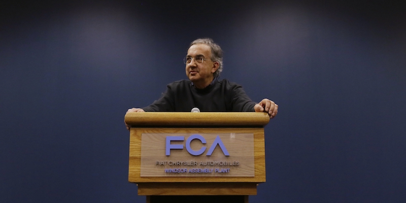 Sergio Marchionne il 6 maggio del 2016. (AP Photo/Carlos Osorio)