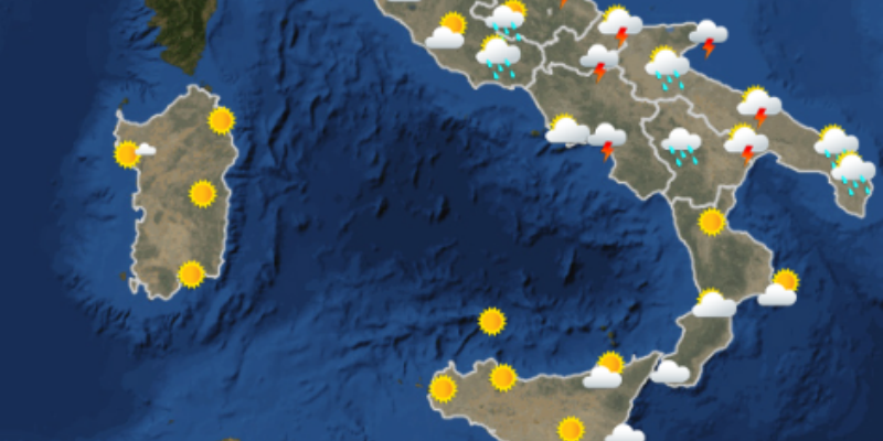 Le previsioni meteo per lunedì 23 luglio