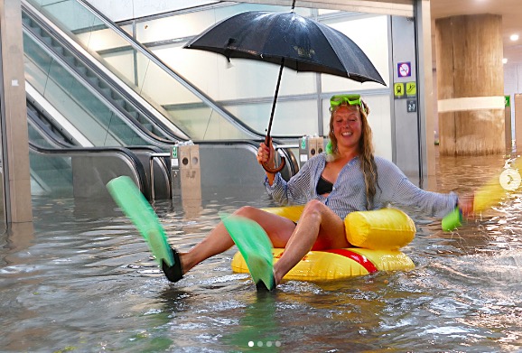 In Svezia hanno trasformato una stazione allagata in una piscina