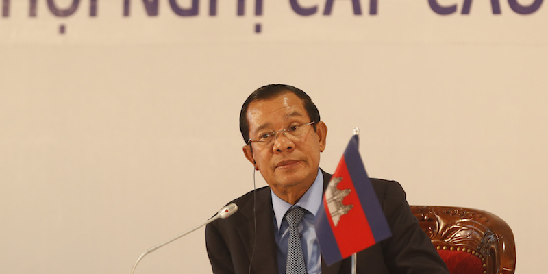 Il primo ministro cambogiano Hun Sen (KHAM/AFP/Getty Images)