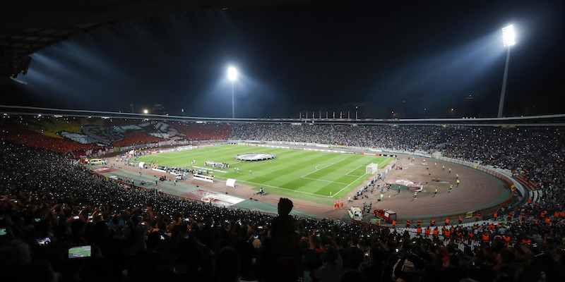 Lo stadio Rajko Mitic di Belgrado, dove questa sera la Stella Rossa gioca il primo turno preliminare di Champions League (Srdjan Stevanovic/Getty Images)
