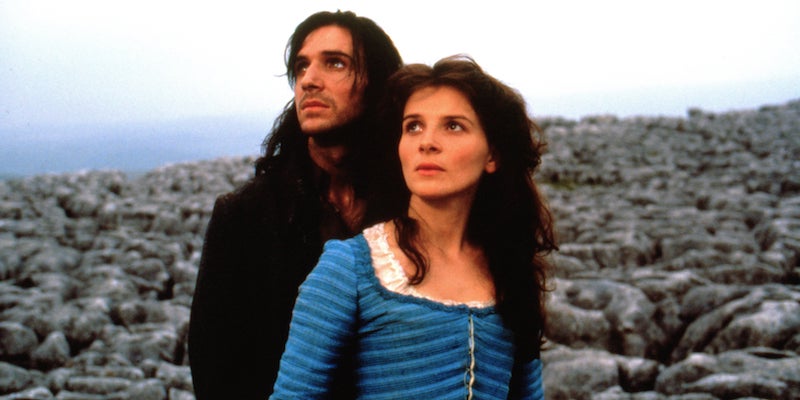 Juliette Binoche e Ralph Fiennes in "Cime tempestose" (1992)