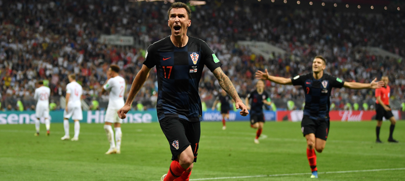 Mario Mandzukic dopo aver segnato il gol decisivo. (Dan Mullan/Getty Images)