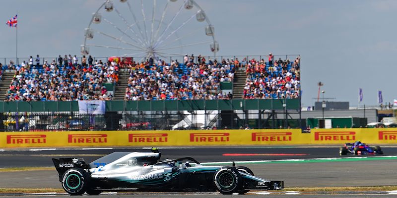 Valtteri Bottas della Mercedes nelle qualifiche di Silverstone (ANDREJ ISAKOVIC/AFP/Getty Images)