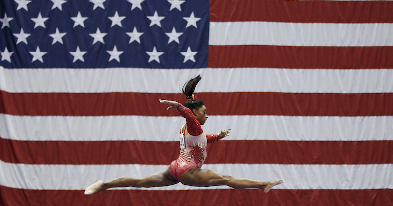 La ginnasta Simone Biles agli U.S. Classic a Colombus, Ohio, 28 luglio 2018
(Joe Robbins/Getty Images)