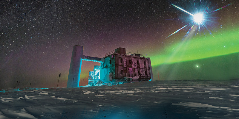 Il laboratorio di IceCube in Antartide (Icecube/NSF)