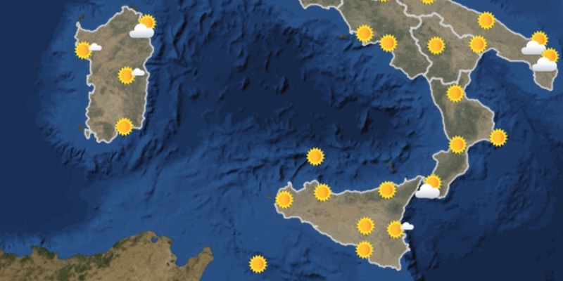Le previsioni meteo per mercoledì 1 agosto