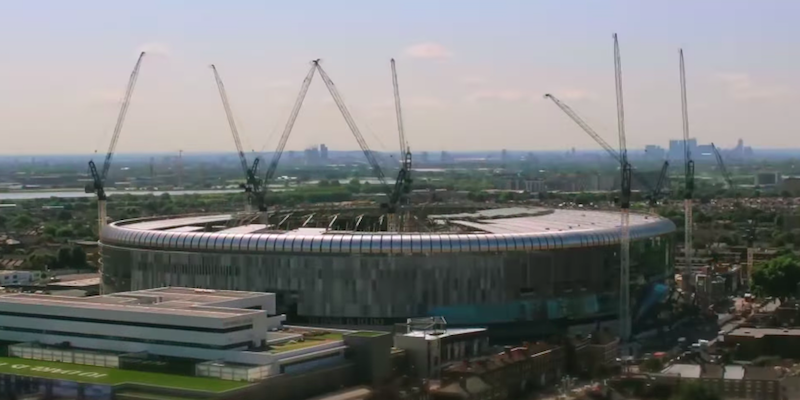 La costruzione in timelapse del nuovo stadio di Londra