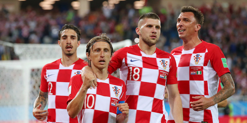 I croati Sime Vrsaljko, Luka Modric, Ante Rebic e Mario Mandzukic (Alex Livesey/Getty Images)
