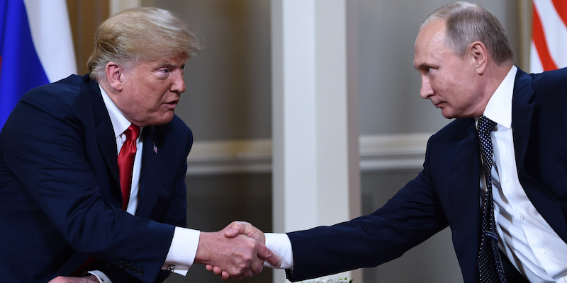 Vladimir Putin e Donald Trump a Helsinki (BRENDAN SMIALOWSKI/AFP/Getty Images)