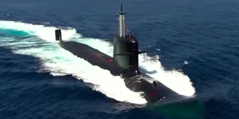 Il sottomarino S-80 in costruzione in Spagna (Immagine tratta da un video del País)